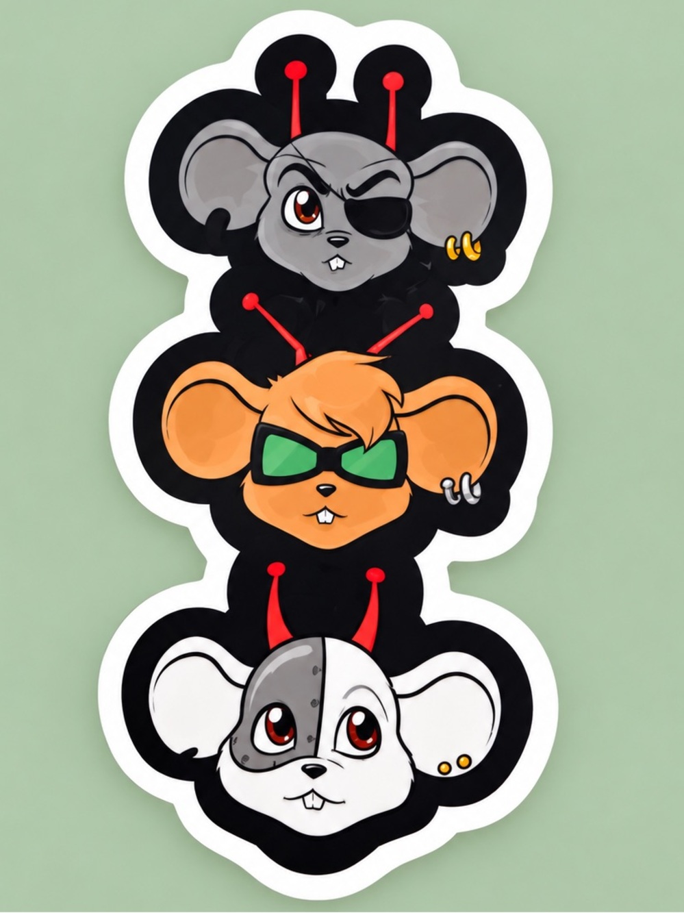 Biker Mice from Mars | Throttle Modo Vinnie | 90s Cartoon Sticker | 5/$10
